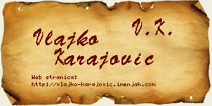 Vlajko Karajović vizit kartica